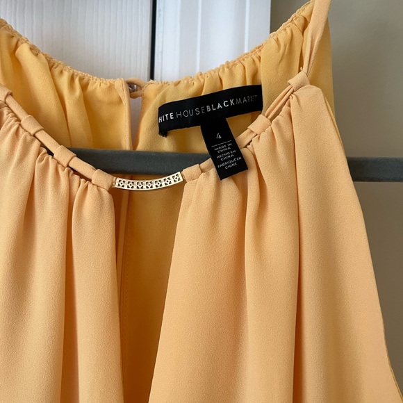 WHBM Yellow Sleeveless Tie Waist Dress - Picture 2 of 6